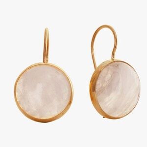 Moonstone & Gold Plated Drop Earrings